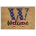 thumbnail image 2 of Door Mats Outdoor Entrance 4th of July Welcome Doormat Patriotic Home Mat Flag Stars Doormat Independence Day Memorial Day Front Door Mat for Home Office Indoor Kitchen Decoration Porch Rug, 2 of 2