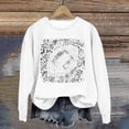 thumbnail image 2 of Holzkary Football Sweatshirts for Women Long Sleeve Crewneck Pullover Funny Game Day Shirts Casual Trendy Fall Winter Outfits Print Solid Color Round Neck Ladies Sweatshirt White Xxl, 2 of 5