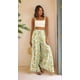 thumbnail image 4 of Pantalones Anchos de Pierna para Mujer, Pantalones Palazzo Florales Fluidos para Mujer, Pantalones Casuales de Verano de Cintura Alta. Estampado de Piña L, 4 of 9