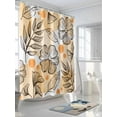 thumbnail image 5 of Orange Floral Fall Waterproof Fabric Shower Curtain, Thanksgiving Botanical Maple Leaf Shower Curtain for Bathroom Curtains Bathtubs Hotel Washable Shower Curtains with 12 Hooks Stall 54x78in, 5 of 6