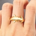 thumbnail image 4 of Dsscvnef Personalized Creative Red Eye Fish Open Ring Gold Plated Animal Ring Shiny Ring Fish Style Ring Fun Ring Funny Ring, 4 of 9