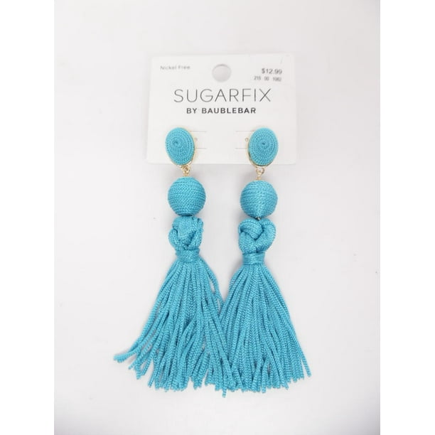 SUGARFIX by BaubleBar Ball Drop Tassel Earrings - Turquoise - Nickel Free