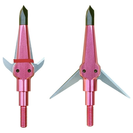 (Pack of 3) Low Poundage Broadheads by Swhacker, Hunting and Archery Broadheads, 2-Blade 100 Grain 1.5