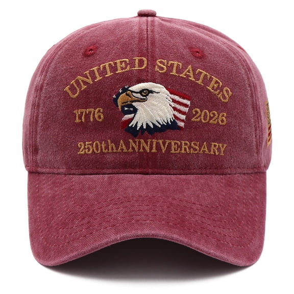 Usa 250th Anniversary Hat 1776-2026, Eagle Embroidery Patriotic Baseball Cap For Men Women