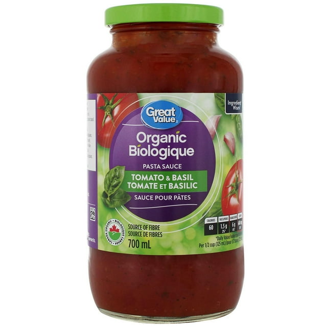 Great Value Organic Tomato Basil Pasta Sauce