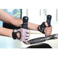 thumbnail image 3 of CHAO Guantes de gimnasio para mujer, de medio dedo, para levantamiento de pesas, con almohadilla de gel antideslizante, para entrenamiento de culturismo y ciclismo, talla M, color rosa, 3 of 5