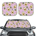thumbnail image 2 of Naloa Different Avocados 2 Piece Foldable Car Sun Shades, Car Windshield Sunshade, Front Window Sunshade for Car, Truck, SUV - Medium, 2 of 7