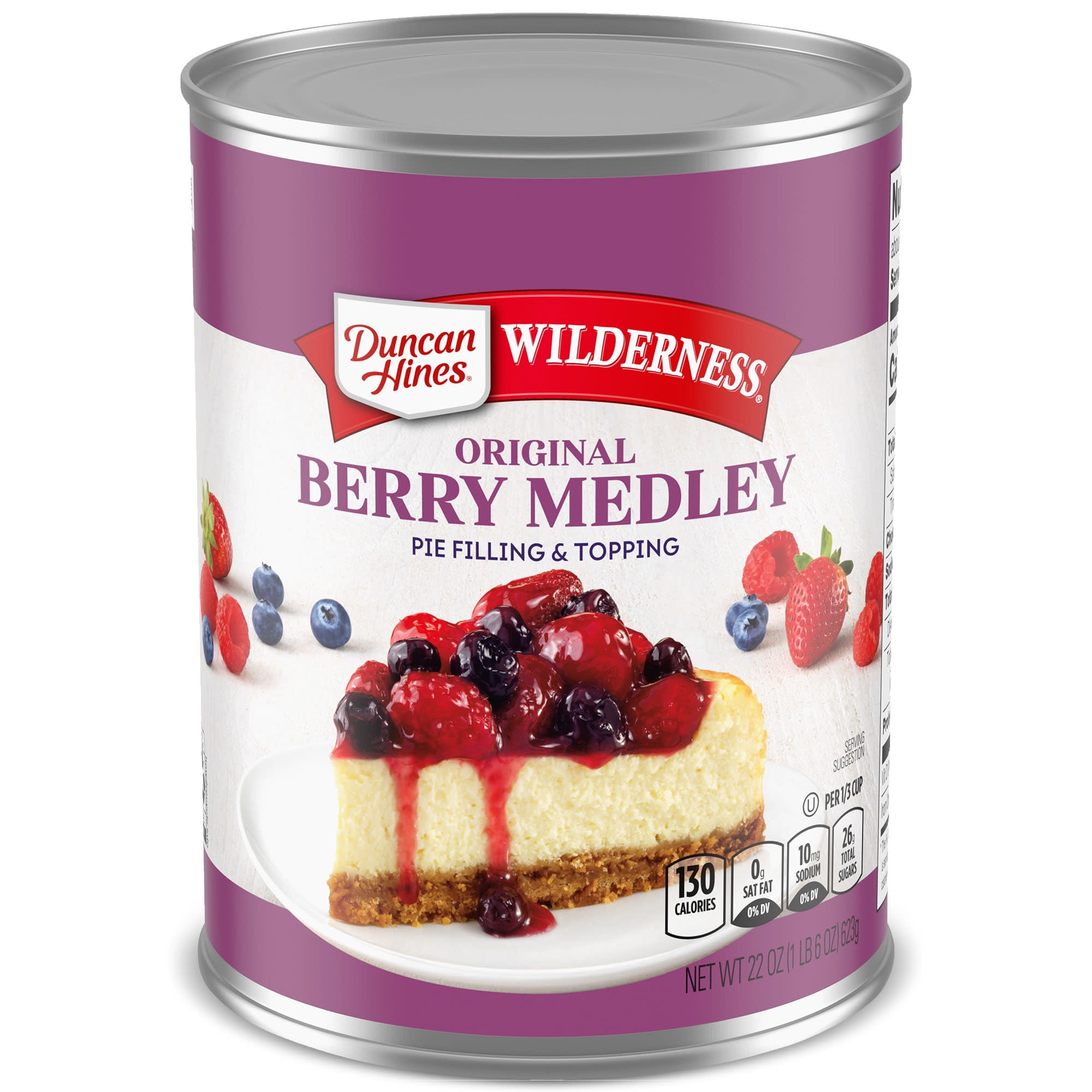 Duncan Hines Wilderness Original Berry Medley Pie Filling and Topping, 22 oz