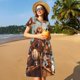 thumbnail image 4 of Disketp Animal Filled Noahs Ark para Vestido de Manga Corta para Mujeres, Vestidos de Verano para Mujeres, Casual y Holgado para la Playa, 4 of 6