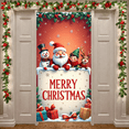 thumbnail image 6 of Festive Christmas Train Banner Holiday Decoration Snowy Scene with Santa for Winter Celebration Outdoor Decoration Holiday Party, 6 of 9