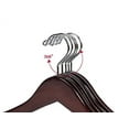thumbnail image 2 of Quality Hangers 10 Wooden Curved Hangers Beautiful Sturdy Suit Coat Hangers with Locking Bar Chrome Hooks (10), 2 of 6