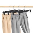 thumbnail image 2 of Unique Bargains 4 Pcs Pants Hanger with Clips Durable Flat Hook Garment Hanger Black, 2 of 4