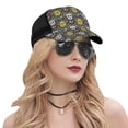 thumbnail image 5 of Zufioo Sugar Skulls Print Mesh Baseball Cap, Adjustable Sport Travel Hat Accessory for Men and Women, 5 of 7