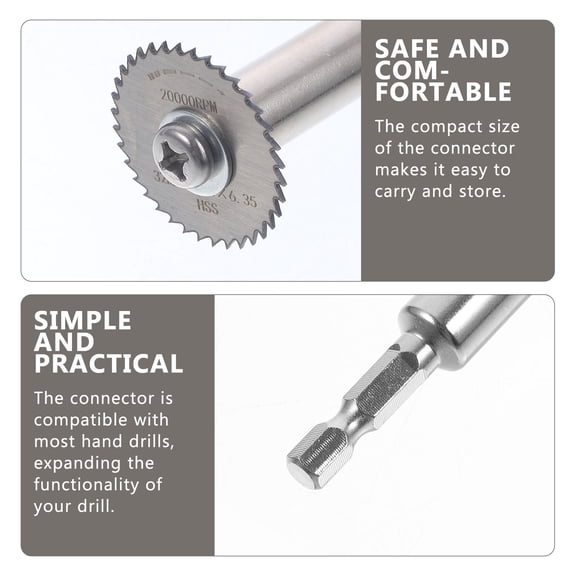 UPOUART Hole Drill Bit Drill Saw Attachment Silver 1 Set