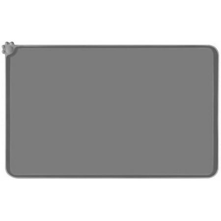 

Silicone Mat Waterproof Food Placemat for Cat Pet Dog Food Bowl Feeding Mat Color Gary