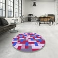 thumbnail image 4 of Ahgly Company Machine Washable Indoor Rectangle Transitional Bright Lilac Purple Area Rugs, 7' x 9', 4 of 7