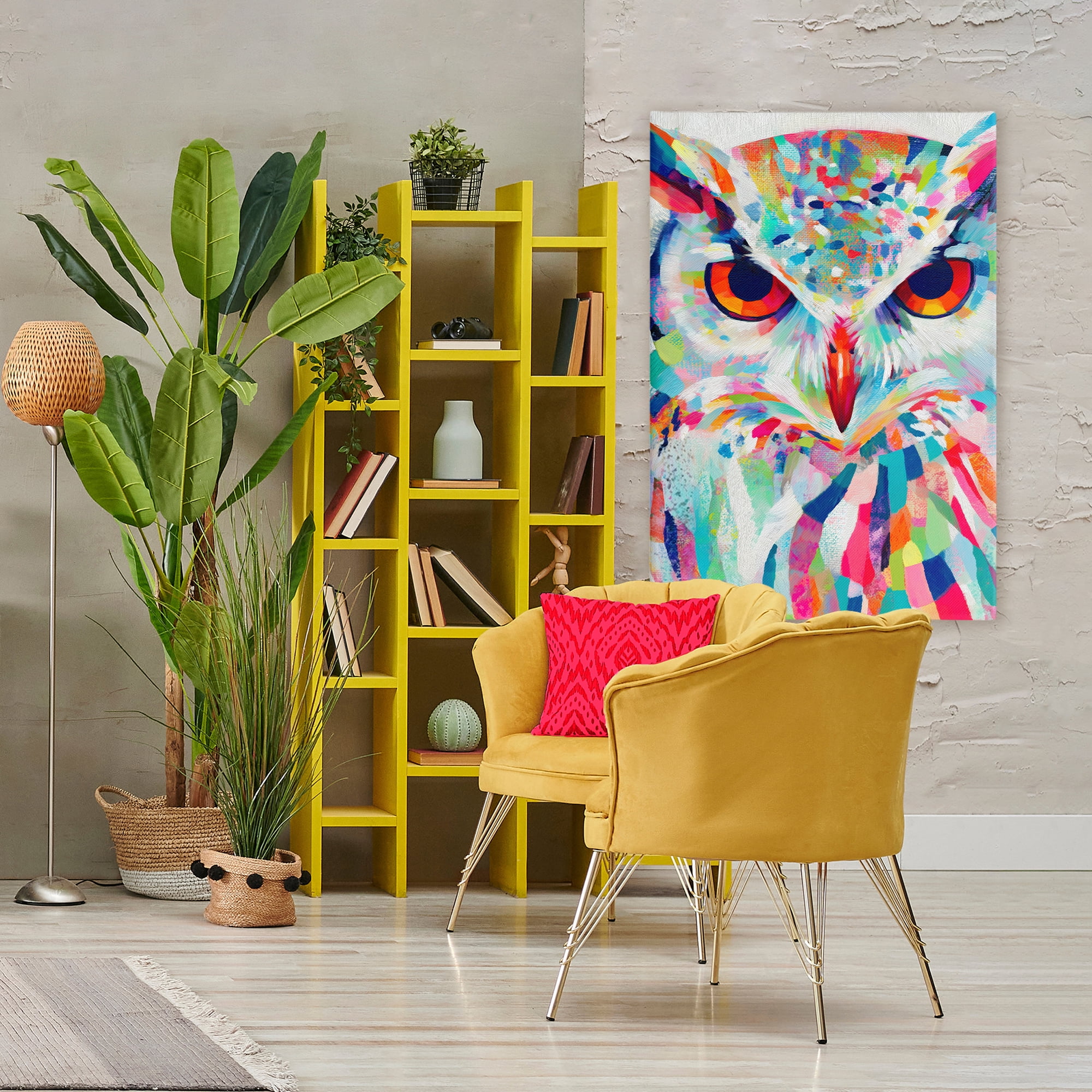 Stupell Industries Expressive Owl Gaze Canvas Wall Art, design by Chromatic Storm Studio