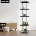 thumbnail image 3 of Design Ideas MeshWorks 5 Tier Metal Storage Shelving Unit Tower, Black, 3 of 8