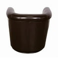 thumbnail image 4 of Lowe Contemporary Leather-Look Swivel Accent Chair - Chocolate, 4 of 9