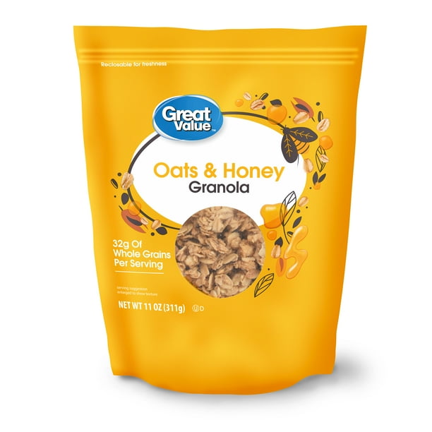 Great Value Oats & Honey Granola, 11 Oz