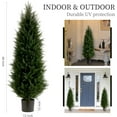 Artificial Topiary Tree Set of 2 Artificial Cedar Trees 4FT UvProof