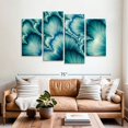 thumbnail image 2 of Elephant Stock Petals Digital Abstract Wall Art - Horizontal Multi Panel Canvas - Living Room Wall Decor - Abstract Multi Panel - Teal And Turquoise Decor - 68" x 42", 2 of 8