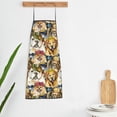 thumbnail image 5 of Fuzoiu Watercolor Dogs Print Waterproof Apron, Kitchen Apron for Women Men Chef, Apron for Christmas Dinner Party Cooking Baking Crafting House Cleaning Kitchen, 5 of 7