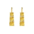 thumbnail image 3 of 1.06Ct Brilliant Round Cut Drop Dangle Natural Citrine 18K Yellow Solid Solid Gold Everyday Dainty Earrings Lever Back, 3 of 7