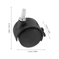 thumbnail image 2 of FOMIYES 4Ud Para Carrito De Repuesto Con Para Muebles Negras De Durabilidad, 2 of 8