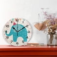 thumbnail image 2 of Dreamtimes Cartoon Elephant Wall Clock, 10 Inch Silent Non Ticking Round Clock Oil Painting Clock Easy to Read Clock for Living Room Bedroom Bathroom Home Decor, 2 of 7