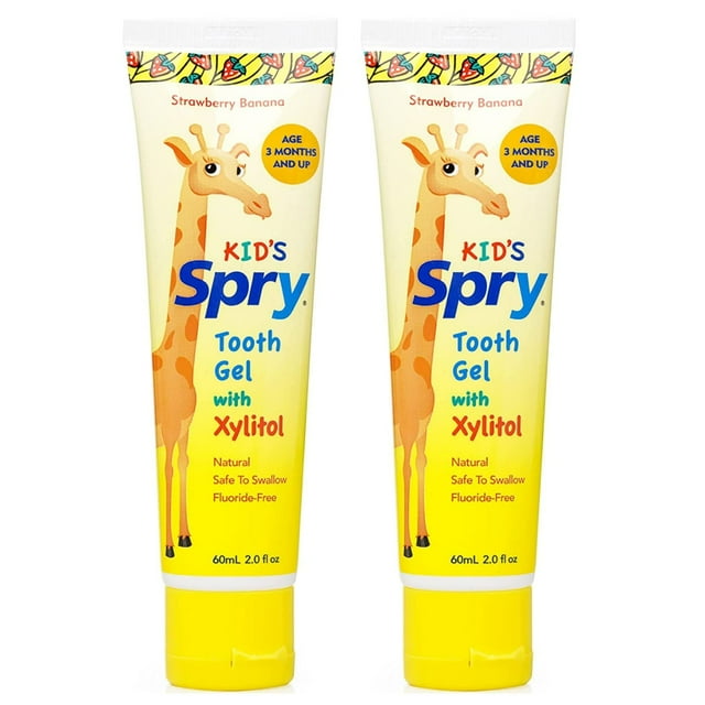 Pasta de dientes Spry Natural Xilitol para bebés, niños pequeños y niños de más de 3 meses