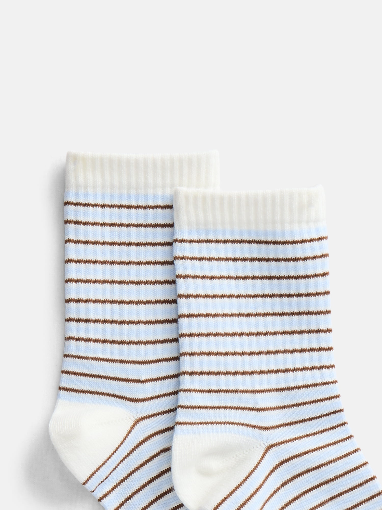 No Boundaries Women's Ribbed Mid Crew Socks, 6 Pack, Shoe Sizes 4-10