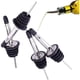 thumbnail image 3 of Juego de vertedores de acero inoxidable con tapón para botellas de licor (12 unidades), 3 of 3