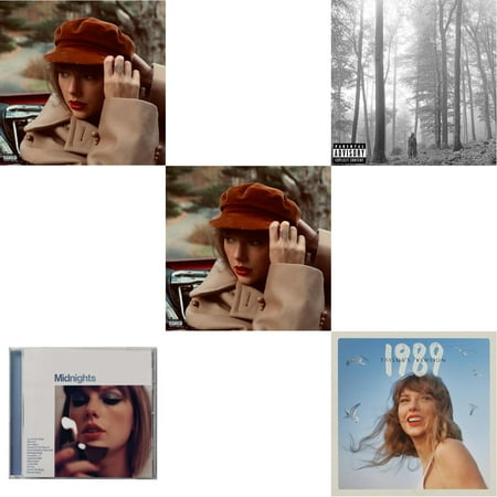 Red (Taylor's Version) (Edited) (2CD) & Midnights (X) (Moonstone Blue CD) & Red (Taylor's Version) (X) (2CD) & Folklore (X) & 1989 (Taylor's Version)