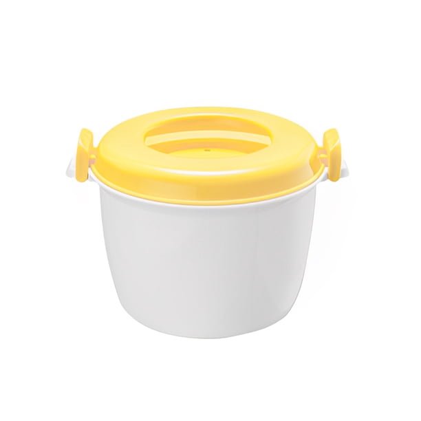 Moyic Olla arrocera, vaporera ligera para microondas, máquina de cocina, horno, utensilios para sopa, aislamiento, fiambrera Bento, olla humeante Cocina y Comedor Amarillo S Moyic HA083783-01