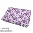 thumbnail image 5 of Mauve Floor Pillow Lounger Cover, Vibrant Raspberries Branches Leaves Freshening Nature Fruit Art Illustration, Nap Mat Printed Fabric Case for 5 Pillows, 88" x 27", Violet and Purple, by Ambesonne, 5 of 5