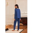 thumbnail image 5 of Ekouaer Pajamas Womens Long Sleeve Pj Set 2 Piece Loungewear Soft Comfy Sleepwear with Jogger Pants, 5 of 6