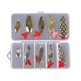 thumbnail image 2 of Splihome 10Pcs Fishing Metal Perch Freshwater Spoon Lure Kit Sequins Spinner Lures, 2 of 10