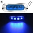 thumbnail image 3 of PULLIMORE 4Packs 3.8'' Waterproof Marine Boat LED Lights, Cabin Deck Walkway Stair Light, Navigation Lights, Stern Lights for Boat, Bow and Kayak DC 12V-24V (Blue), 3 of 8