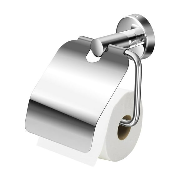 Toilet Paper Holder with Cover Modern Toilet Roll Holder for Bathroom&Kitchen Wall Mounted11.7*13cm