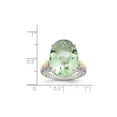 thumbnail image 3 of 2.00 Carat (Ctw) Oval-Cut Green Quartz Ring in Sterling Silver with 14k Accent, 3 of 5
