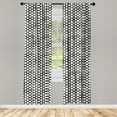 thumbnail image 4 of Ambesonne Geometric Window Curtains, Hexagon Modern Style Art, Each 28" W x 63" L, Ivory Charcoal Grey, 4 of 4