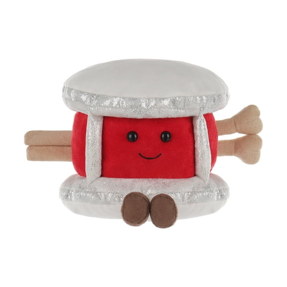 Apricot Lamb Happy Drum Plush Toy for Kids 4.5 Inches