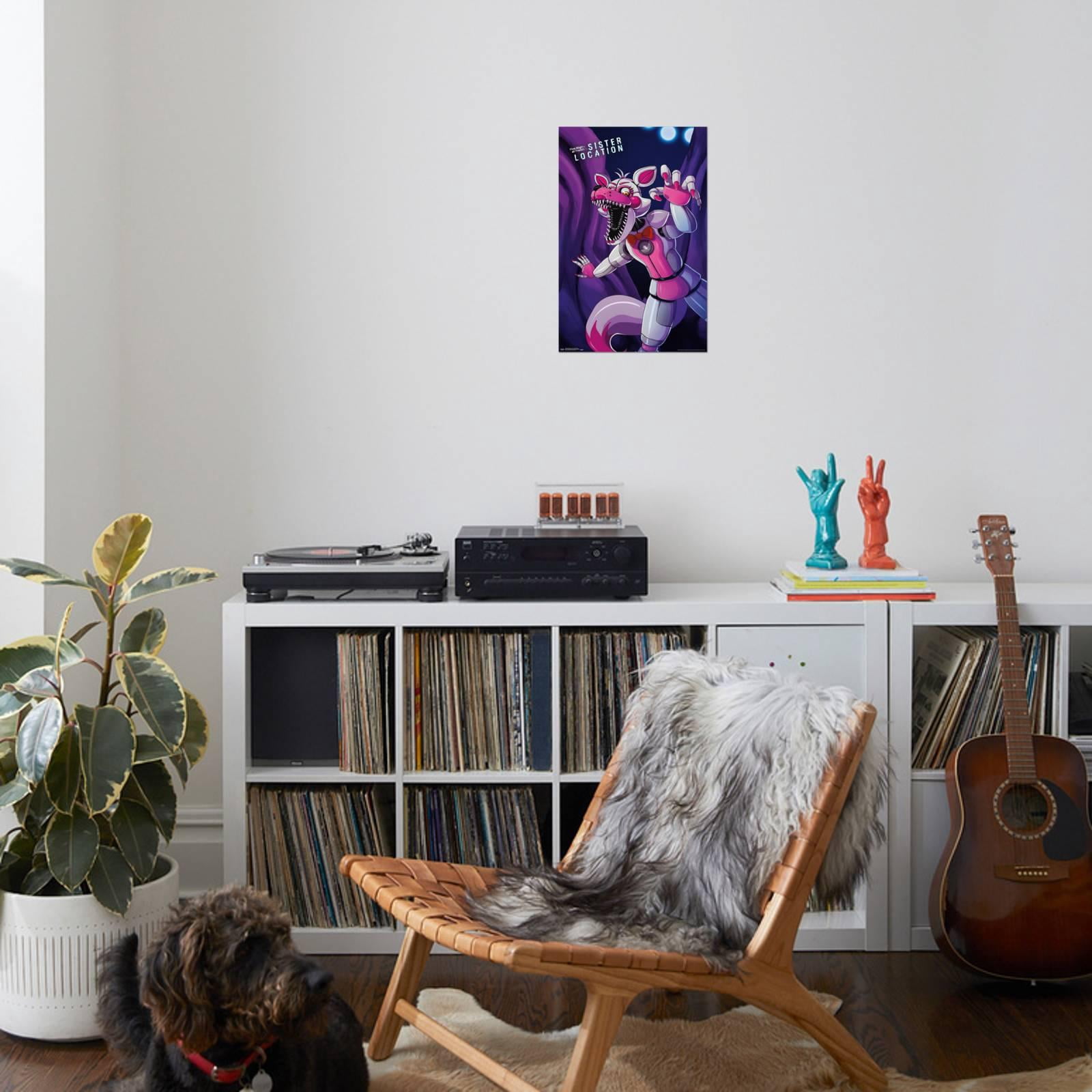 Five Nights at Freddy's: Sister Location - Funtime Foxy Canvas Wall Poster, 14.725" x 22.375"