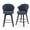 Blue, variant on SYNGAR Swivel Bar Stools Set of 2, 360 Dreege Swivel Modern Counter Height Bar Stools with High Backrest, Chenille Upholstered Kitchen Island with Footrest, White
