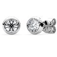 thumbnail image 1 of Pendientes SIGALIT Moissanite con bisel de 1 quilate en plata de ley, 1 of 6