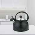 thumbnail image 4 of Tetera silbante multiusos de gran capacidad de 2L para senderismo, tetera, utensilios de cocina, tetera de café de acero inoxidable, tetera para el , negro perfecl Hervidor de agua, 4 of 7
