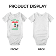 thumbnail image 3 of Future Soccer Player Lebanon Soccer Fan Cute Baby Clothes Unisex (White, 18-24 Months), 3 of 5