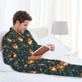 thumbnail image 6 of Sikiie Cute plant fox Mens Pajama Set, Soft Warm Long Sleeve Sleepwear, Cozy Button-Down Pjs for Men-X-Large, 6 of 7