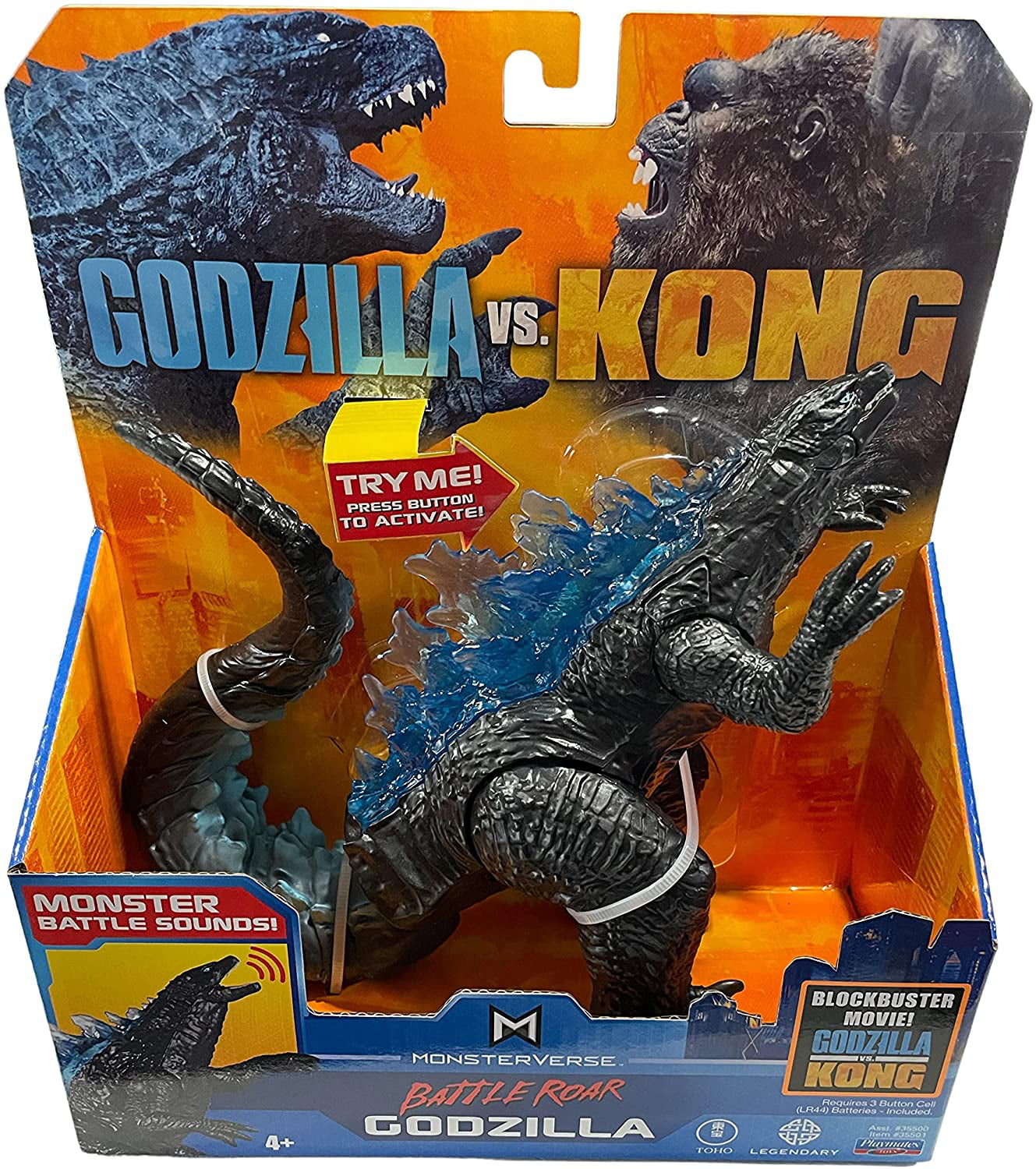 Playmates Godzilla vs Kong 6" Action Figure New Supercharged Godzilla 